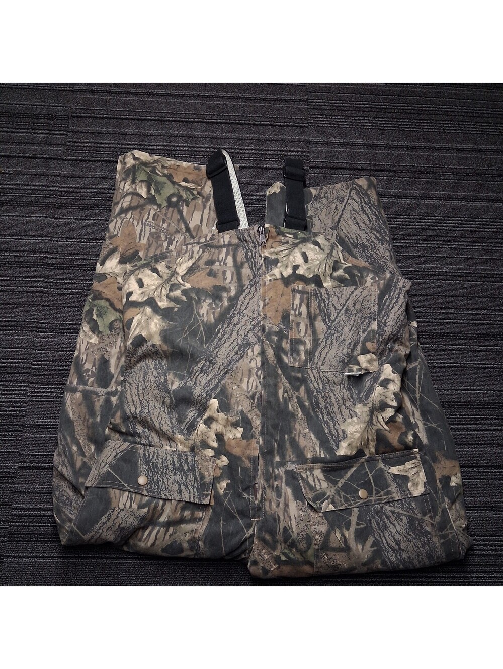 Mossy Oak Insulated Hunting Bib Overalls Mens Large Camo Made Canada Cargo
